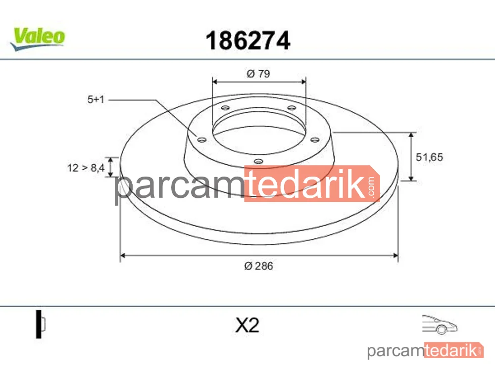 186274 | Fren Diski (286 mm) — BMW 3, BMW Z3 Roadster, BMW 3 Compact